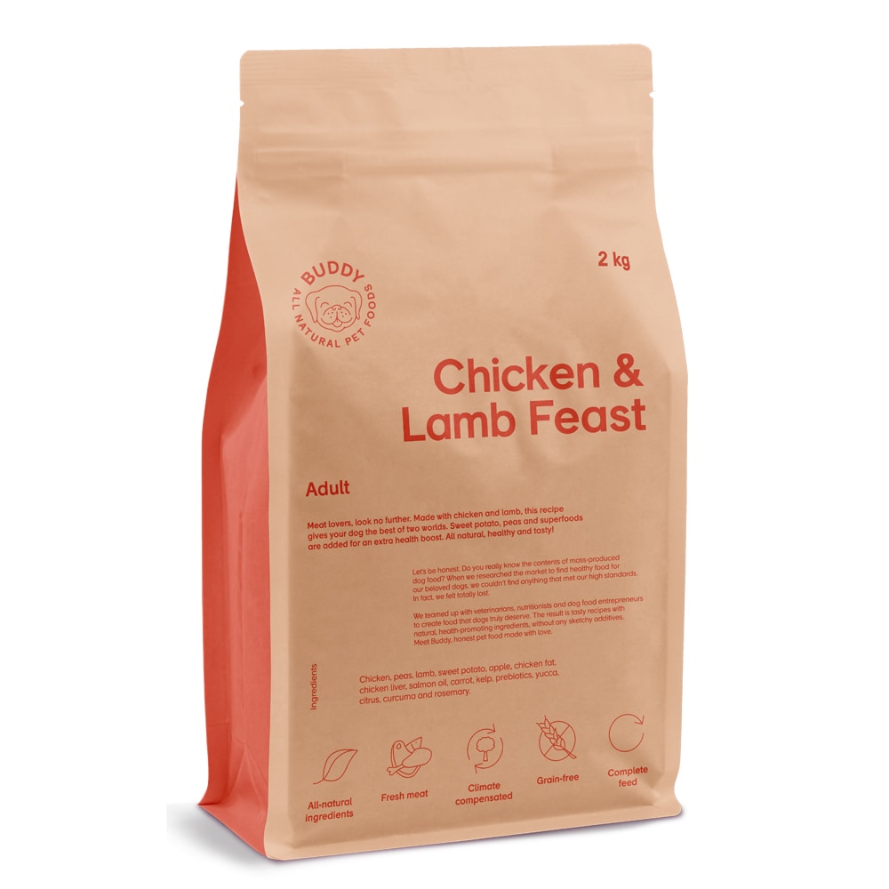 Koiranruoka 2 kg Chicken & Lamb Feast BUDDY